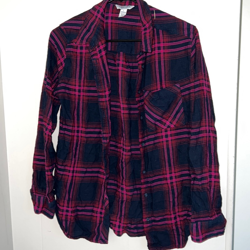Pink Plaid Buttondown